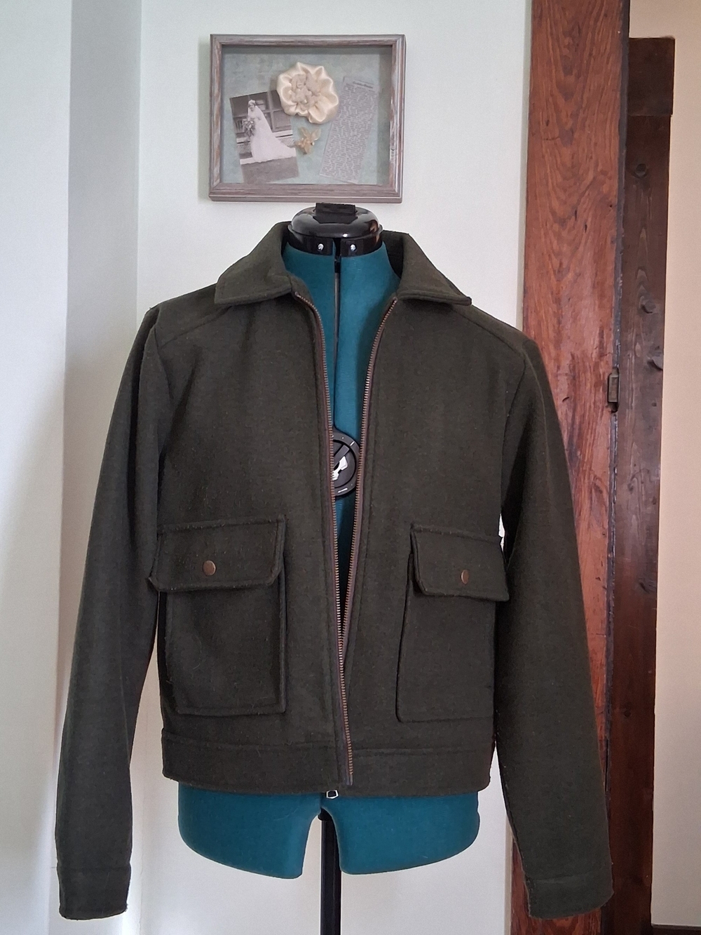 Banana Republic Women's Olive Green Military-Style Field Jacket